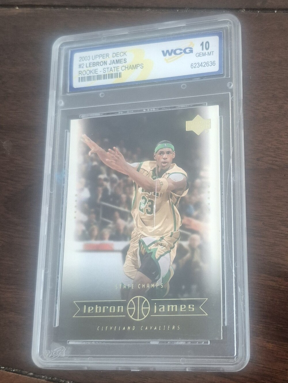 2003 Upper Deck LeBron James #2 Rookie State Champs WCG 10 Gem Mint Cavaliers RC